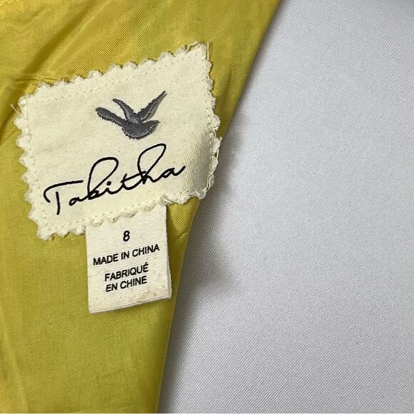 Anthropologie Dress 8 Embroidered Fall Dress Boho Tabitha Azure Scroll RARE - Picture 16 of 16